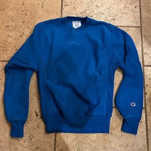 Champion Reverse Weave Crewneck Sweatshirt Blue EUC No Fade